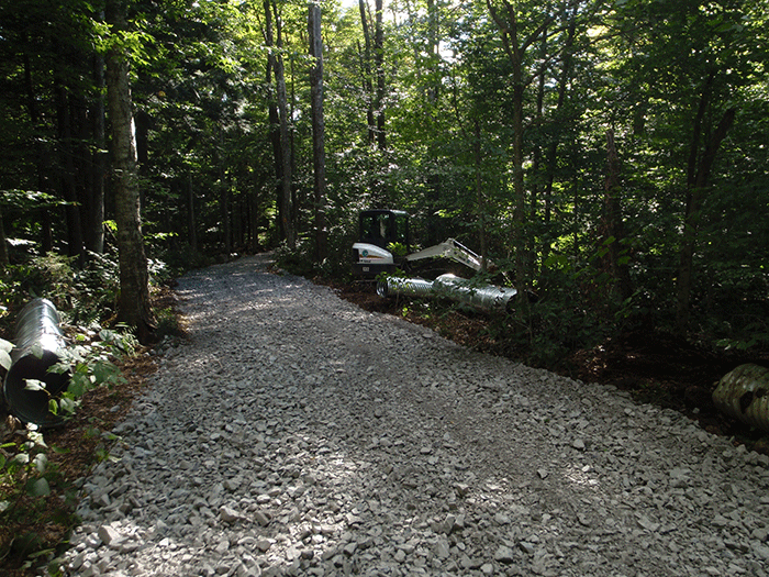 Another stretch of the Bear Creek Road in the Black River Wild Forest that has been recently reconstructed.