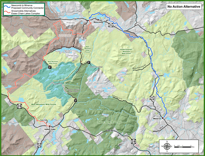 A perfectly viable, functional and enjoyable snowmobile trail system already links Indian Lake to Newcomb. In July, the APA approved construction, which has begun, of a new snowmobile trail from Newcomb to Minerva. Thus, Indian Lake and Minerva are already connected, making a new trail system from Indian Lake to Minerva redundant and unnecessary.