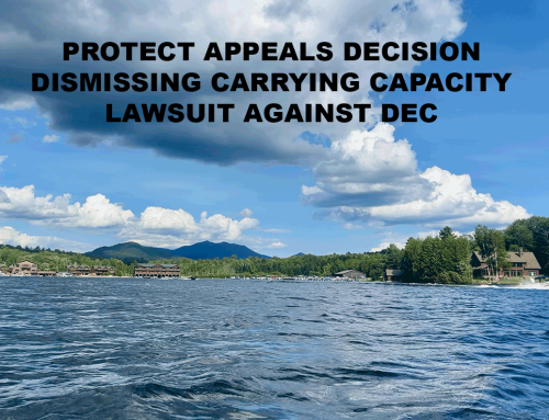 PROTECT Appeals Decision Dismissing Lawsuit Seeking Court Order Requiring DEC to Conduct Carrying Capacity Study For The Saranac Chain Of Lakes
